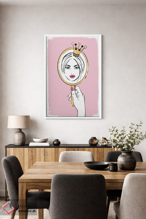 تابلو دکوراتیو دختر آینه اثر مارتینا پاولوا - D4W