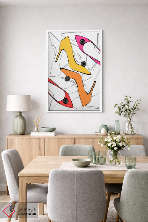 تابلو دکوراتیو کفش های پاشنه بلند شاد اثر مارتینا پاولوا - D5W