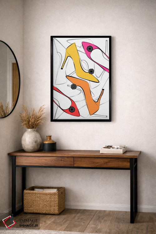 تابلو دکوراتیو کفش های پاشنه بلند شاد اثر مارتینا پاولوا - D4B