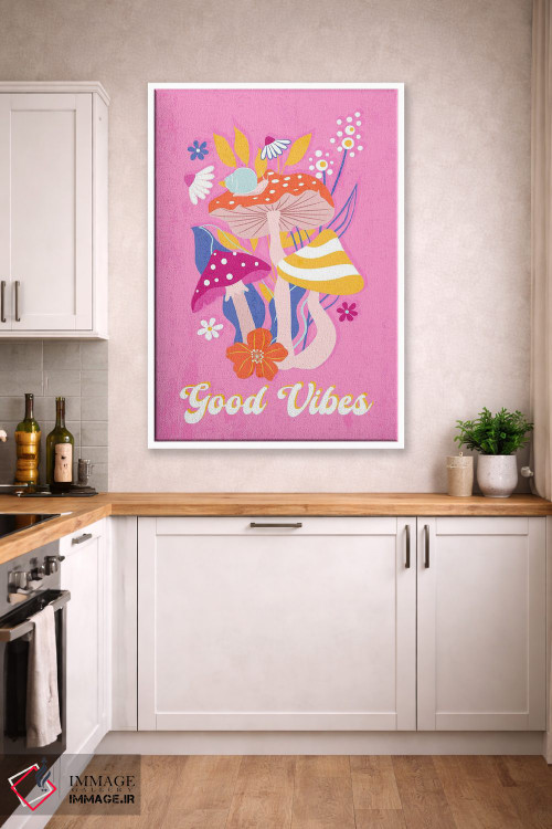 تابلو دکوراتیو قارچ های انرژی مثبت اثر مارتینا پاولوا - D4W