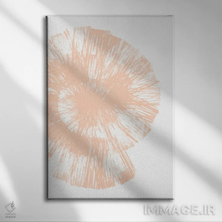 تابلو دکوراتیو پوسته پرز هلو اثر مارتینا پاولوا - نمای روبهرو روی دیوار