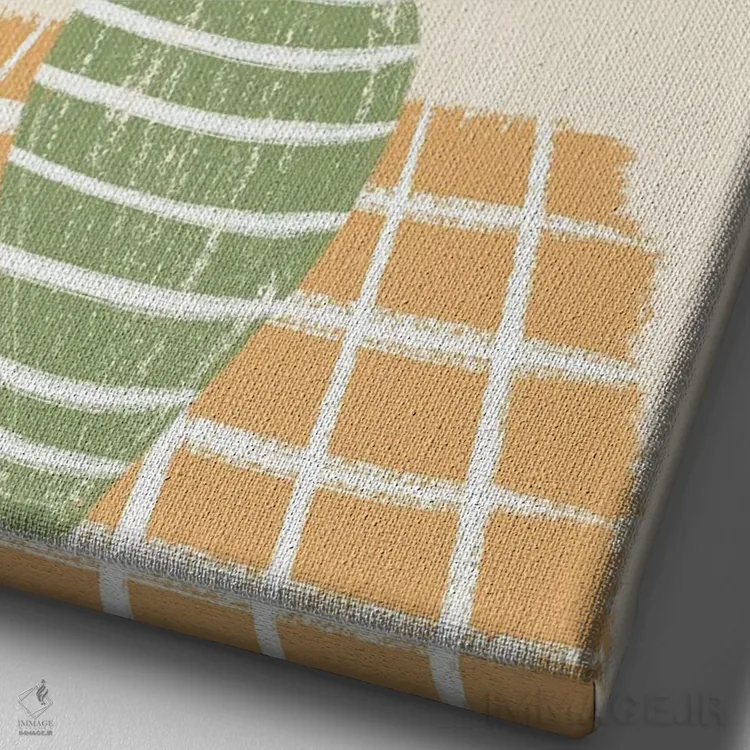 تابلو دکوراتیو خانه دنج اثر مارتینا پاولوا - نمای نزدیک بافت بوم