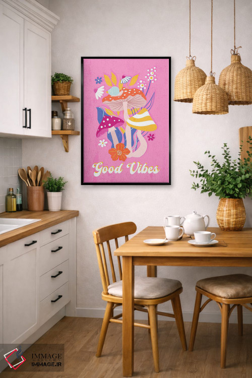 تابلو دکوراتیو قارچ های انرژی مثبت اثر مارتینا پاولوا - D6B