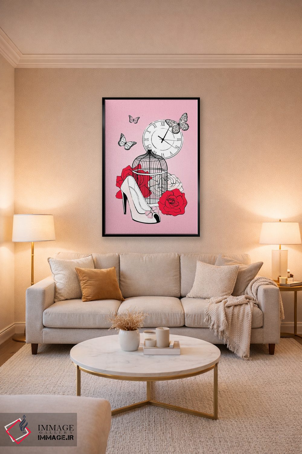 تابلو دکوراتیو قفس رمانتیک اثر مارتینا پاولوا - D4B