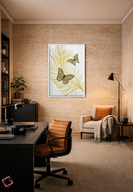 تابلو دکوراتیو پر طلایی لوکس اثر مارتینا پاولوا - D6W