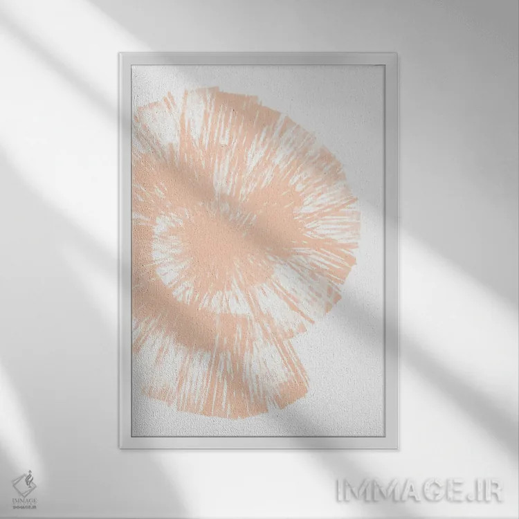 تابلو دکوراتیو پوسته پرز هلو اثر مارتینا پاولوا - نمای قابدار سفید