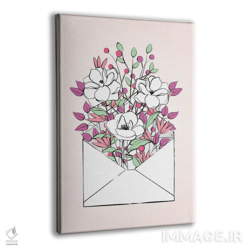 تابلو دکوراتیو نامه گل اثر مارتینا پاولوا - نمای پرسپکتیو محصول