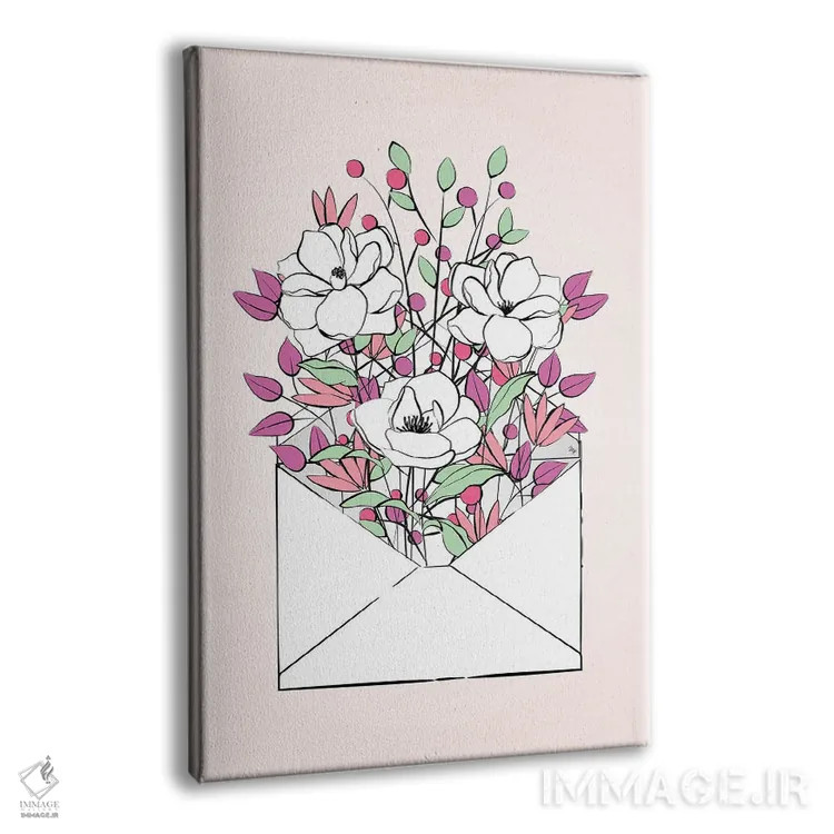 تابلو دکوراتیو نامه گل اثر مارتینا پاولوا - نمای پرسپکتیو محصول