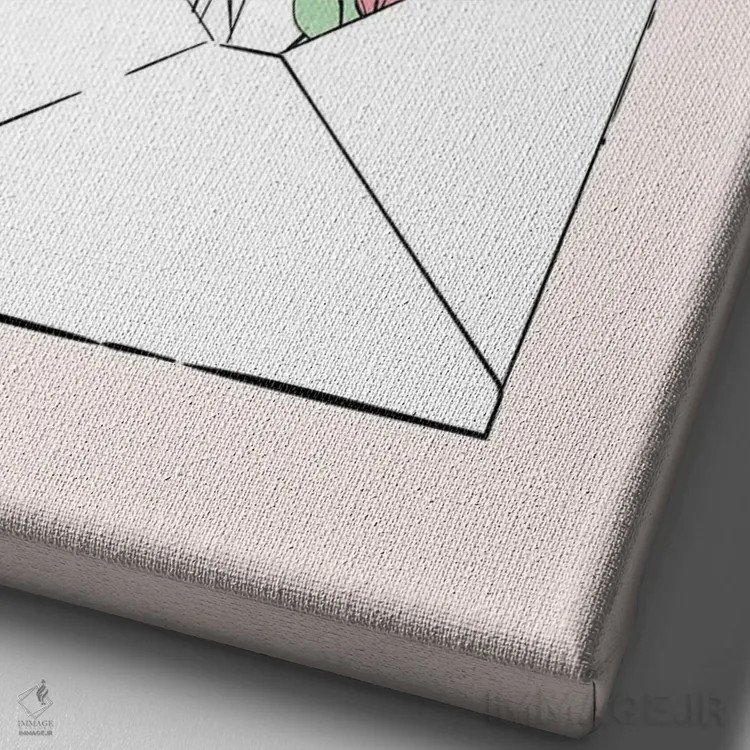 تابلو دکوراتیو نامه گل اثر مارتینا پاولوا - نمای نزدیک بافت بوم