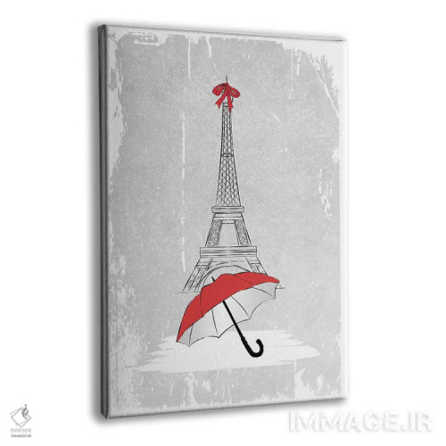 تابلو دکوراتیو باران در پاریس اثر مارتینا پاولوا - نمای پرسپکتیو محصول