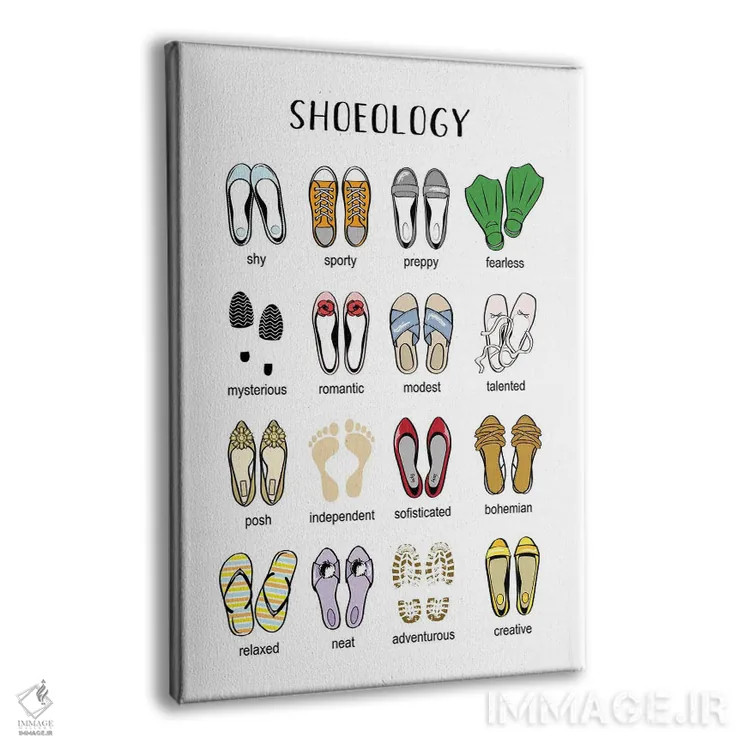 تابلو دکوراتیو کفش شناسی اثر مارتینا پاولوا - نمای پرسپکتیو محصول