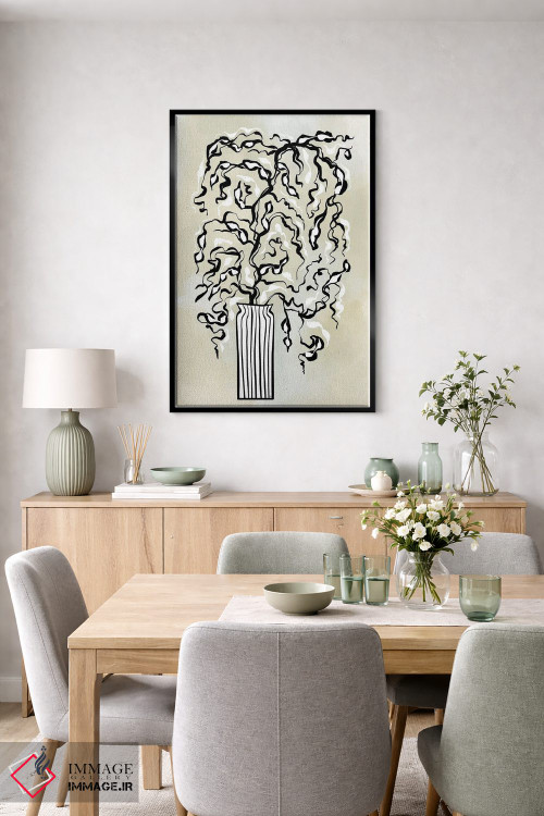 تابلو دکوراتیو شاخه های سیاه اثر مارتینا پاولوا - D6B