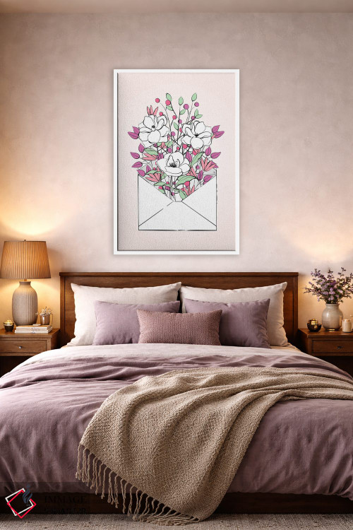 تابلو دکوراتیو نامه گل اثر مارتینا پاولوا - D3W