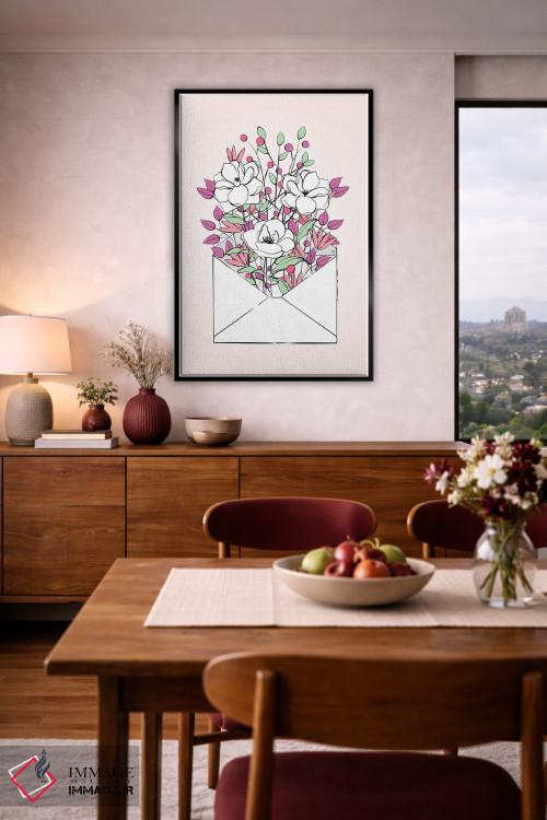 تابلو دکوراتیو نامه گل اثر مارتینا پاولوا - D5B