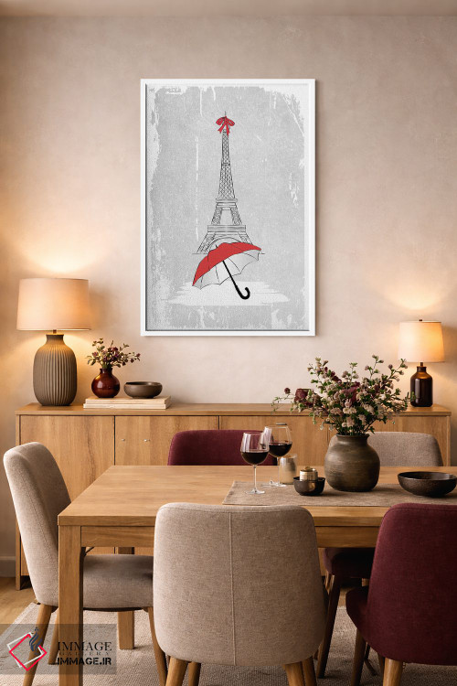 تابلو دکوراتیو باران در پاریس اثر مارتینا پاولوا - D5W