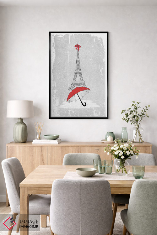 تابلو دکوراتیو باران در پاریس اثر مارتینا پاولوا - D6B