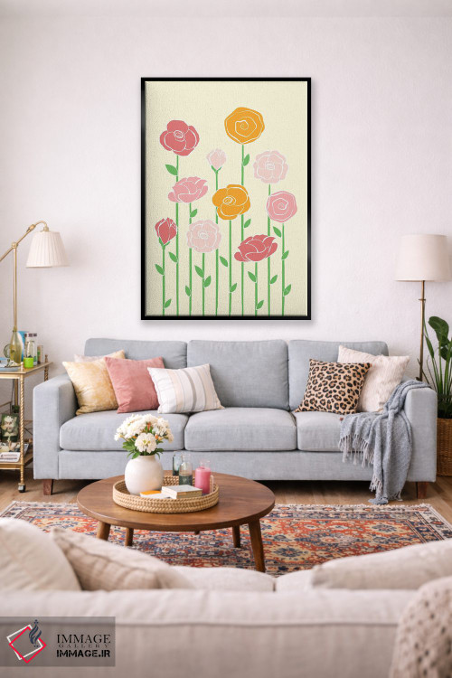 تابلو دکوراتیو گل های باغ اثر مارتینا پاولوا - D1B