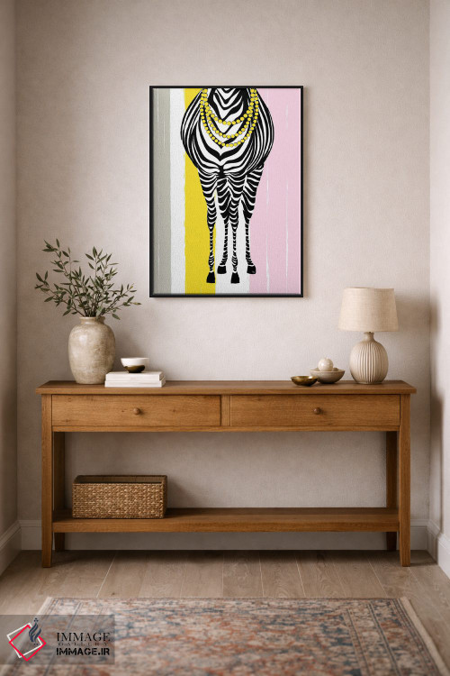 تابلو دکوراتیو مد روز گورخر اثر مارتینا پاولوا - D1B