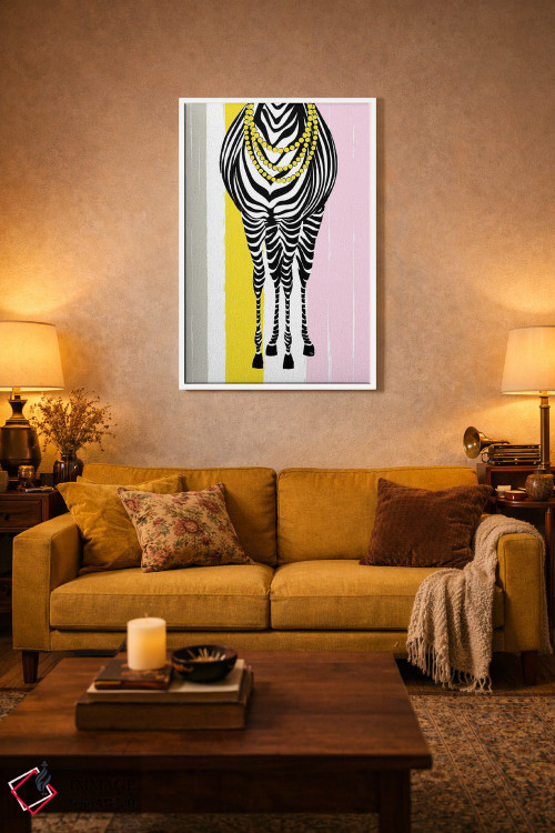 تابلو دکوراتیو مد روز گورخر اثر مارتینا پاولوا - D2W