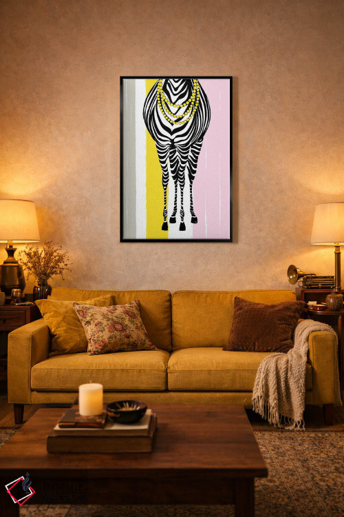 تابلو دکوراتیو مد روز گورخر اثر مارتینا پاولوا - D3B