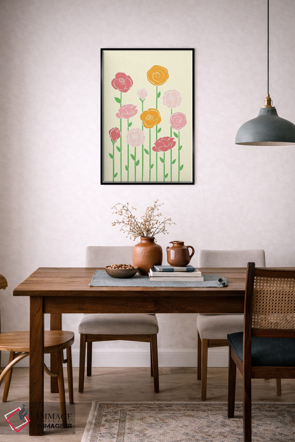 تابلو دکوراتیو گل های باغ اثر مارتینا پاولوا - D6B