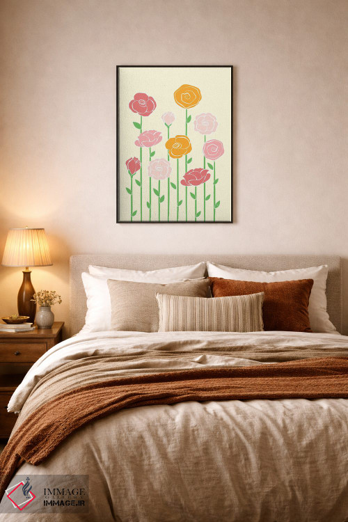 تابلو دکوراتیو گل های باغ اثر مارتینا پاولوا - D5B