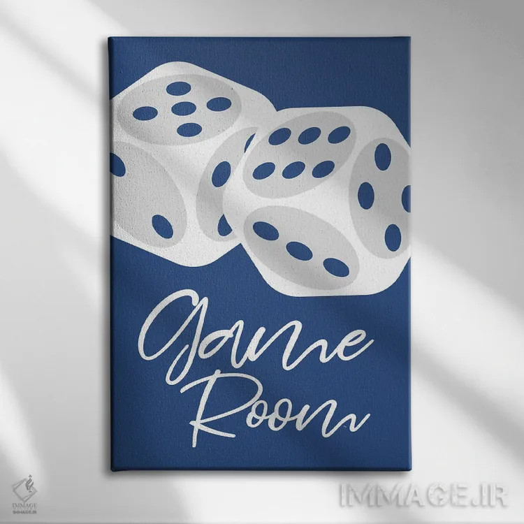 تابلوی اتاق بازی آبی اثر مارتینا پاولوا - نمای روبهرو روی دیوار