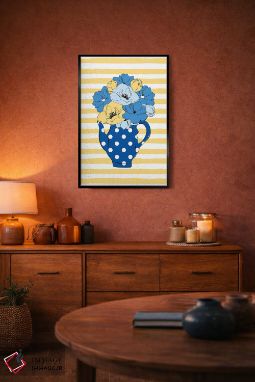 تابلو دکوراتیو گل های قوری چای اثر مارتینا پاولوا - D4B