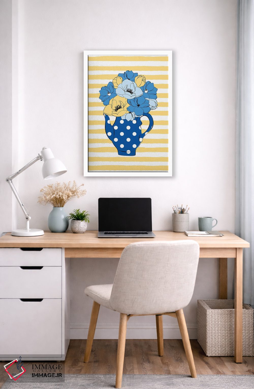 تابلو دکوراتیو گل های قوری چای اثر مارتینا پاولوا - D6W