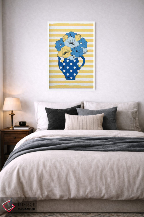 تابلو دکوراتیو گل های قوری چای اثر مارتینا پاولوا - D5W