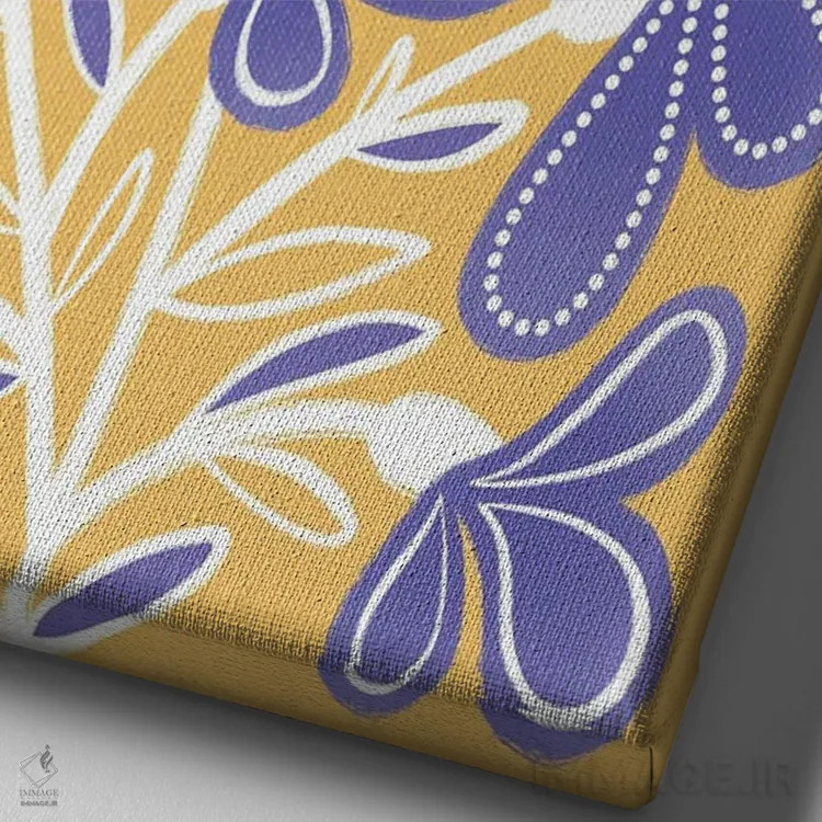 تابلو دکوراتیو شکوفه را فراموش نکن اثر مارتینا پاولوا - نمای نزدیک بافت بوم