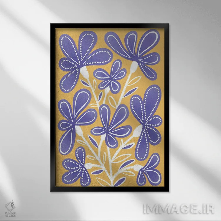 تابلو دکوراتیو شکوفه را فراموش نکن اثر مارتینا پاولوا - نمای قابدار مشکی