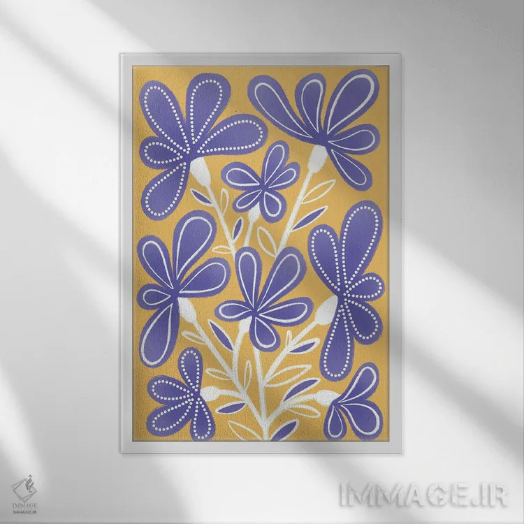 تابلو دکوراتیو شکوفه را فراموش نکن اثر مارتینا پاولوا - نمای قابدار سفید