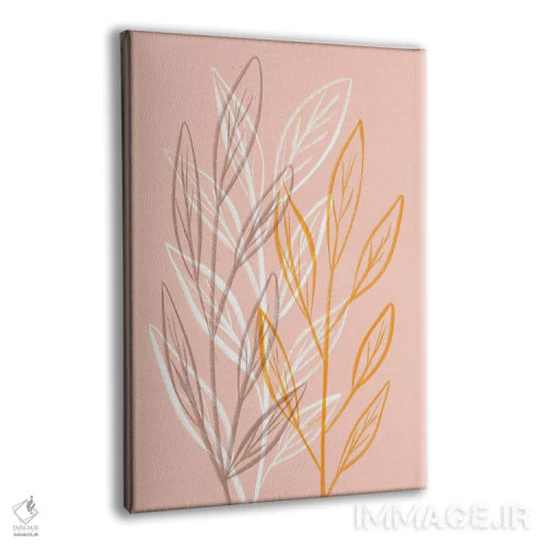 تابلو مینیمال گیاهان پرزدار هلو اثر مارتینا پاولوا - نمای پرسپکتیو محصول