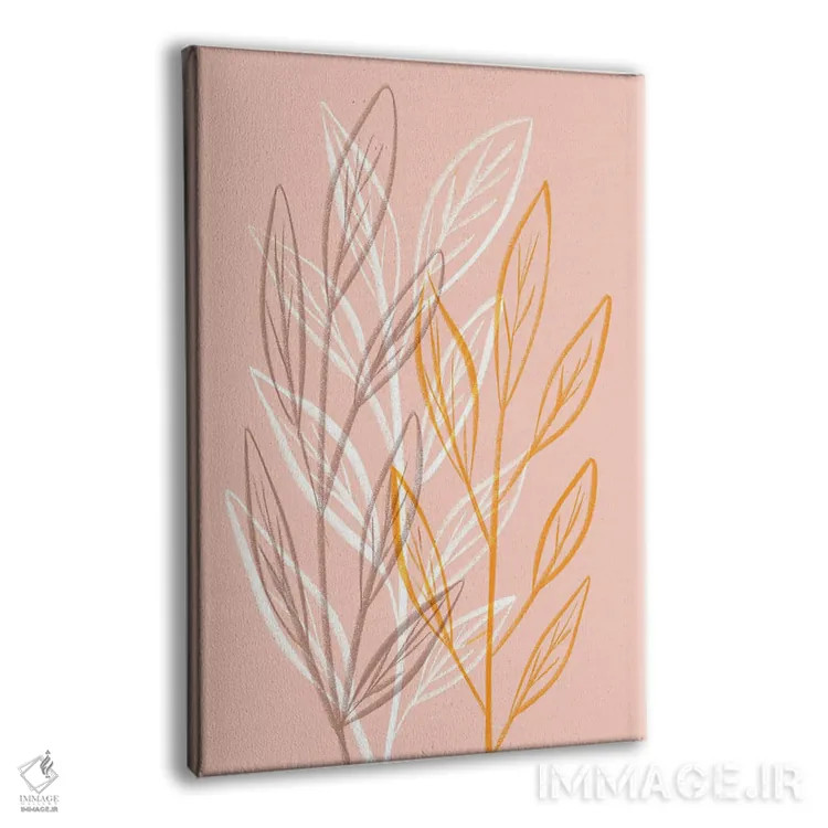 تابلو مینیمال گیاهان پرزدار هلو اثر مارتینا پاولوا - نمای پرسپکتیو محصول