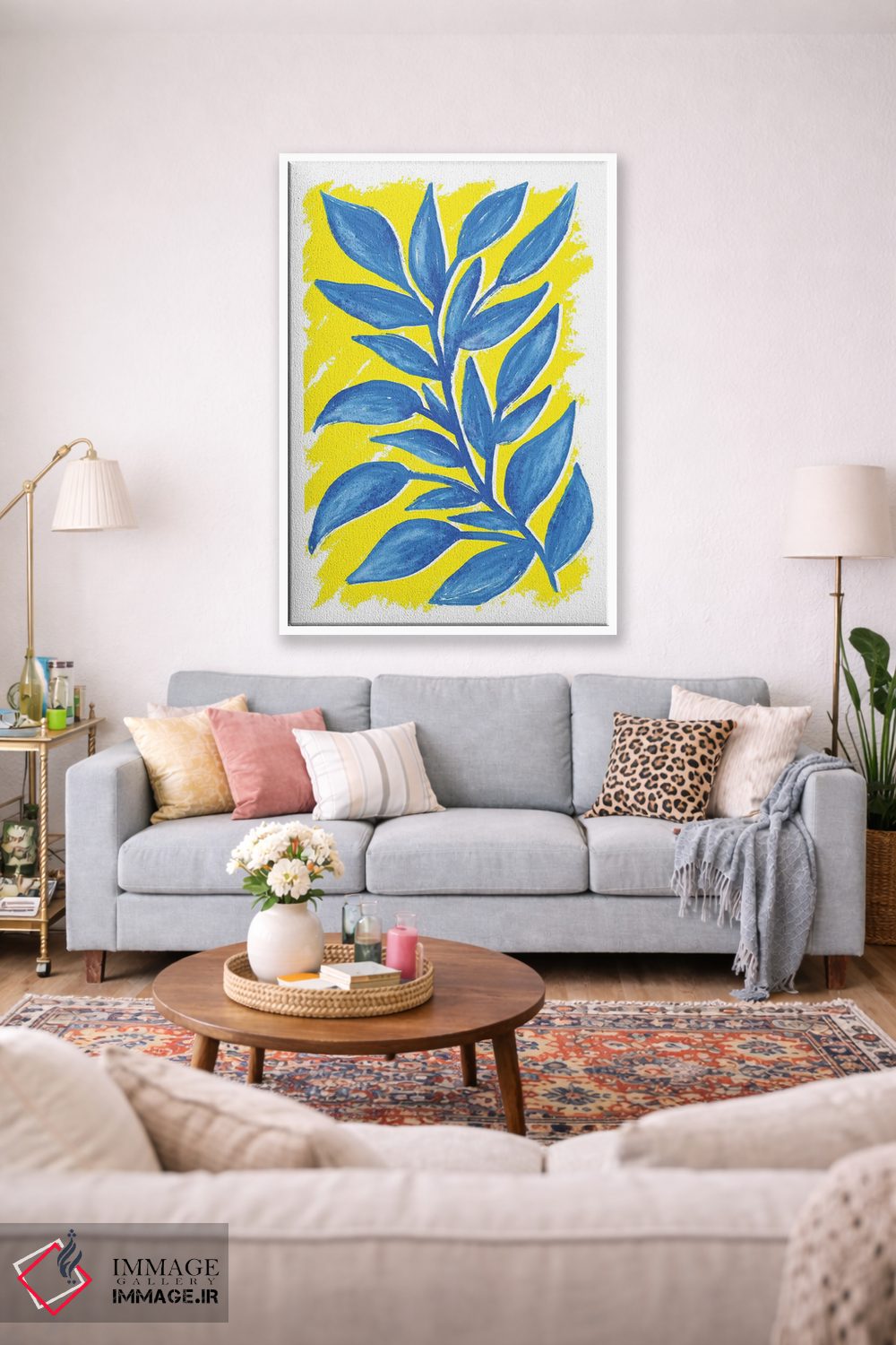 تابلو دکوراتیو گیاه آبی اثر مارتینا پاولوا - D1W