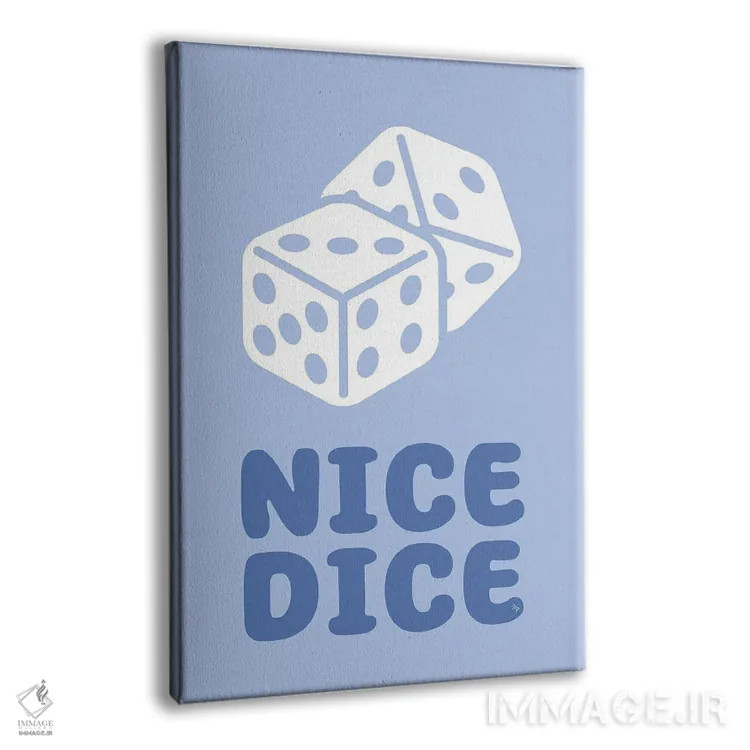 تابلو دکوراتیو تاس آبی زیبا اثر مارتینا پاولوا - نمای پرسپکتیو محصول