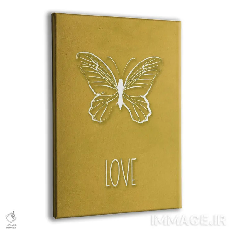 تابلو دکوراتیو پروانه عشق اثر مارتینا پاولوا - نمای پرسپکتیو محصول
