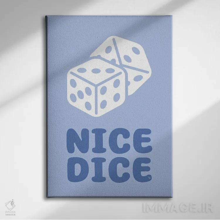 تابلو دکوراتیو تاس آبی زیبا اثر مارتینا پاولوا - نمای روبهرو روی دیوار