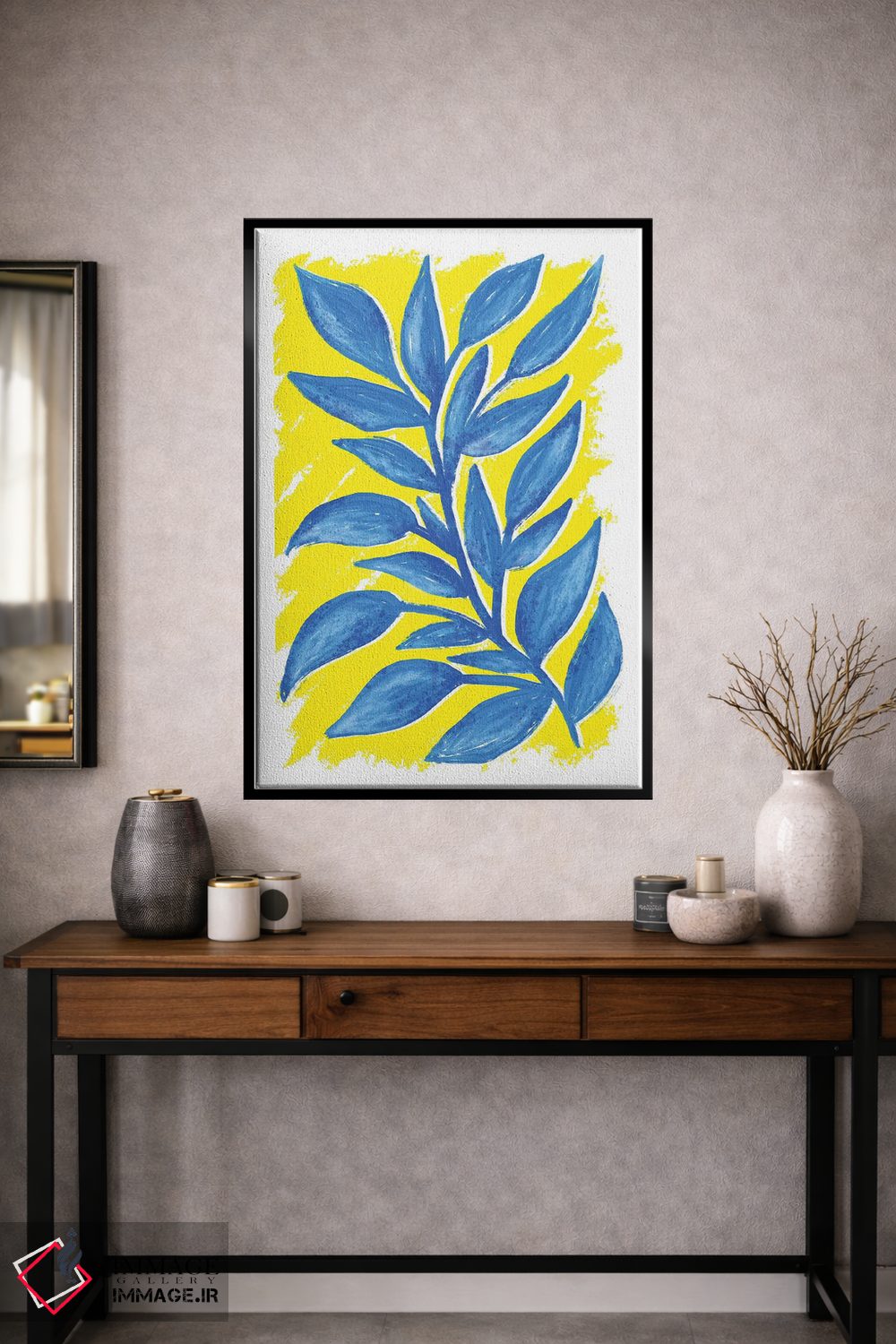 تابلو دکوراتیو گیاه آبی اثر مارتینا پاولوا - D2B