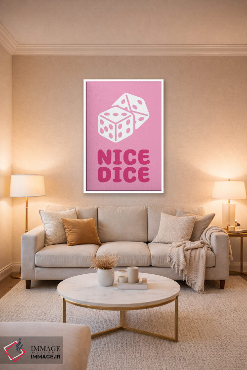 تابلو دکوراتیو تاس صورتی زیبا اثر مارتینا پاولوا - D4W