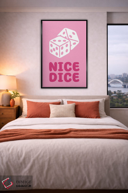 تابلو دکوراتیو تاس صورتی زیبا اثر مارتینا پاولوا - D5B