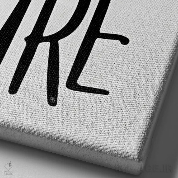 تابلو مینیمال نقل قول ماجراجویی اثر مارتینا پاولوا - نمای نزدیک بافت بوم