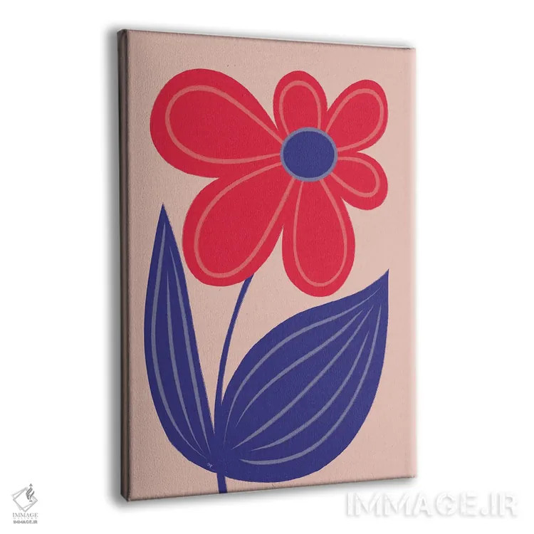 تابلو دکوراتیو گل بزرگ و درخشان اثر مارتینا پاولوا - نمای پرسپکتیو محصول