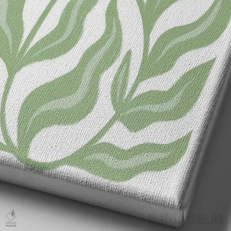 تابلو دکوراتیو شکوفه لاله صورتی اثر مارتینا پاولوا - نمای نزدیک بافت بوم