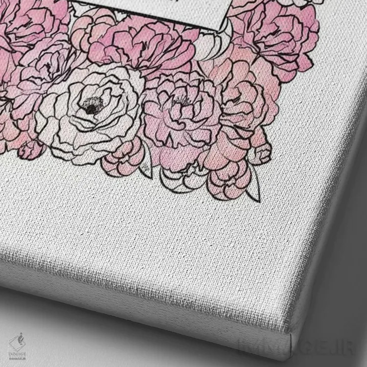 تابلو دکوراتیو شکوفه شنل اثر مارتینا پاولوا - نمای نزدیک بافت بوم