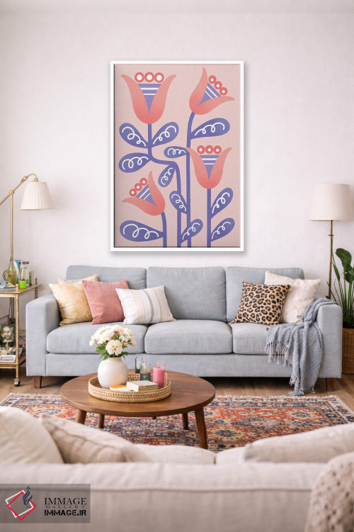 تابلو دکوراتیو لاله های مردمی اثر مارتینا پاولوا - D1W