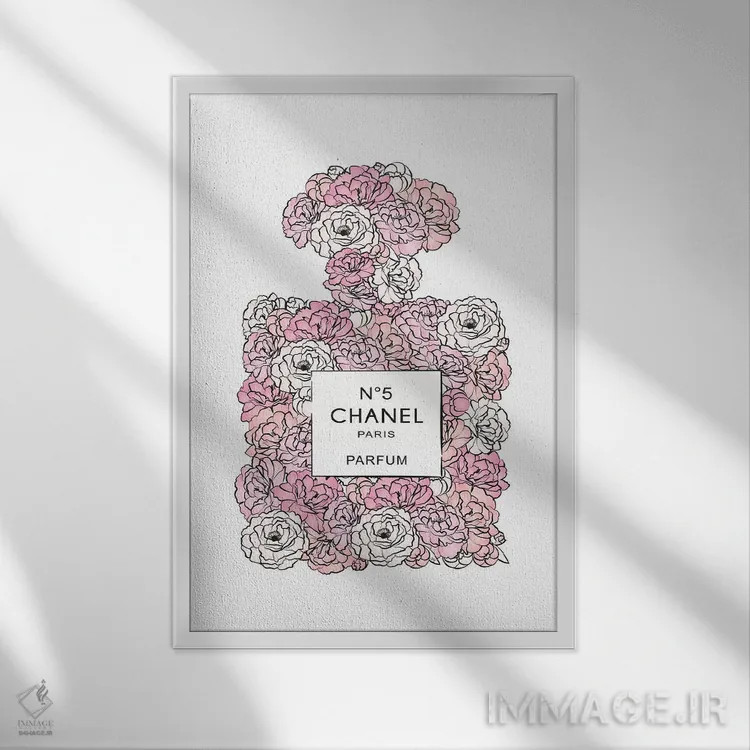 تابلو دکوراتیو شکوفه شنل اثر مارتینا پاولوا - نمای قابدار سفید