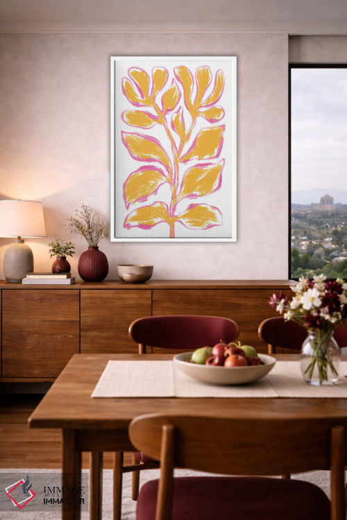 تابلو دکوراتیو گیاه نارنجی اثر مارتینا پاولوا - D2W