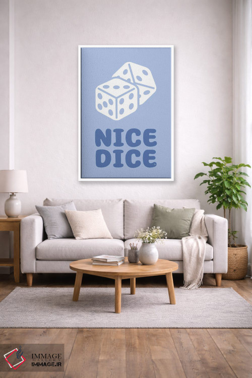 تابلو دکوراتیو تاس آبی زیبا اثر مارتینا پاولوا - D1W